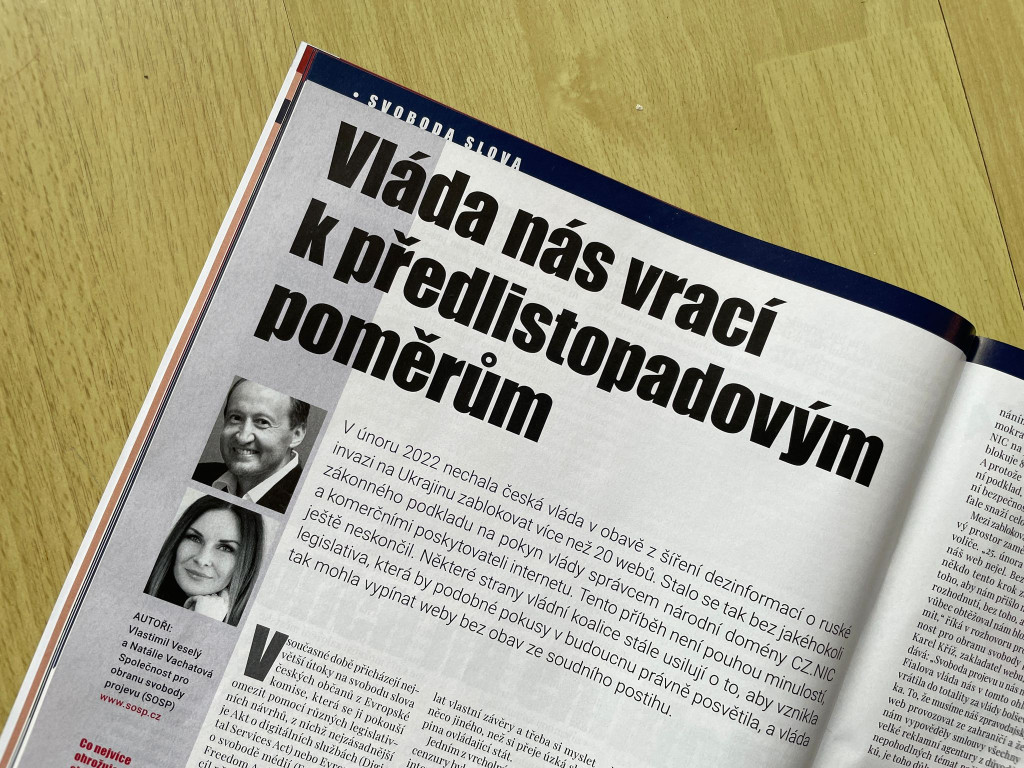 TO23-12 Necenzurujeme, pouze omezujeme dosah