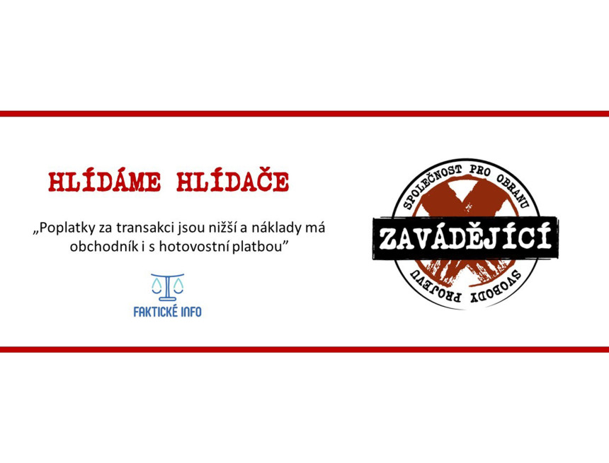 Hlídáme hlídače: Faktické info o platbách v hotovosti